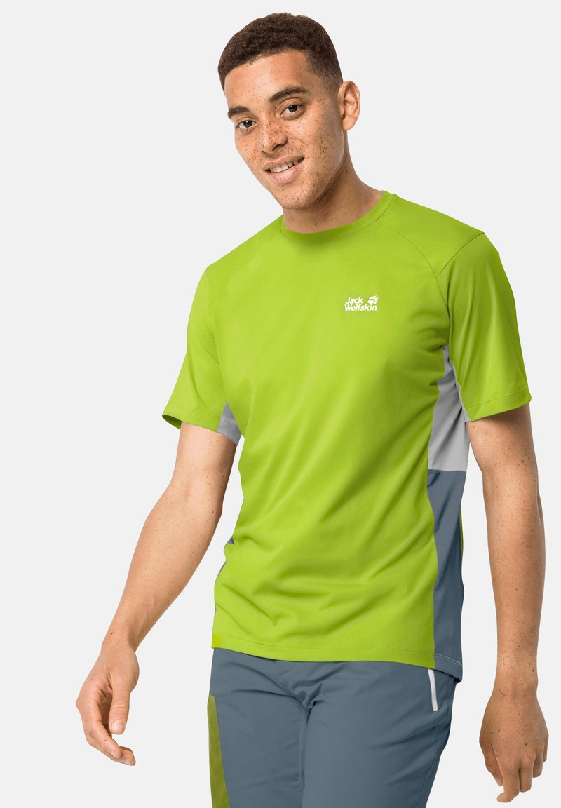 Damen Sportbekleidung | Jack Wolfskin NARROWS T-Shirt print spring lime/grün - KC06453 Damen Sportbekleidung | Jack Wolfskin NARROWS T-Shirt print spring lime/grün - KC06453