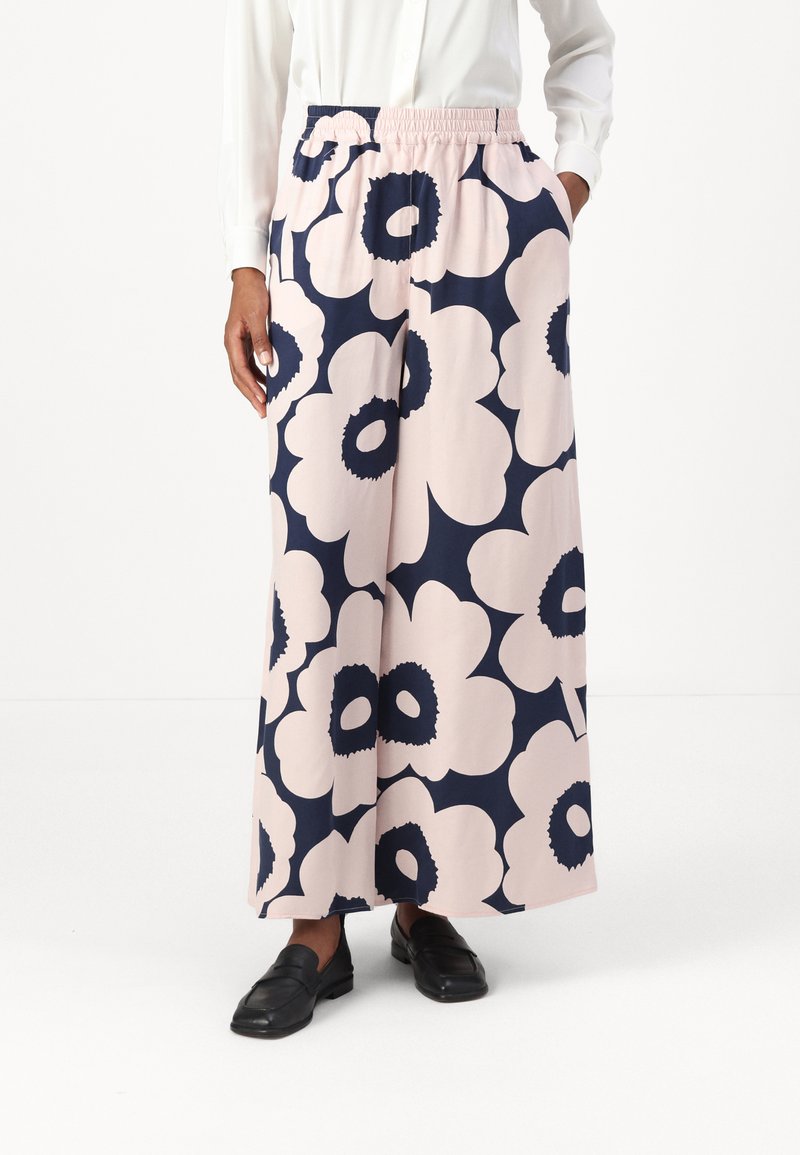 Marimekko ERANTO UNIKKO - Tygbyxor - light pink, dark navy