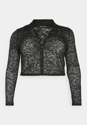 Even&Odd Curvy Hemdbluse - black