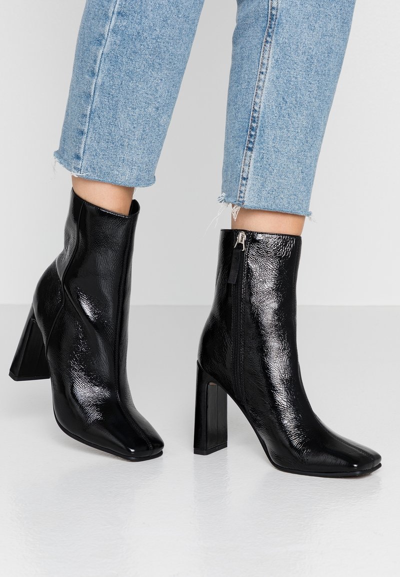 Topshop Botines de tacón - black