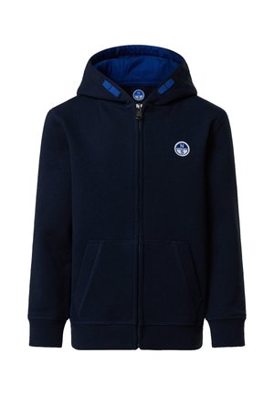 WITH LOGO PATCH - Felpa con zip - navy blue