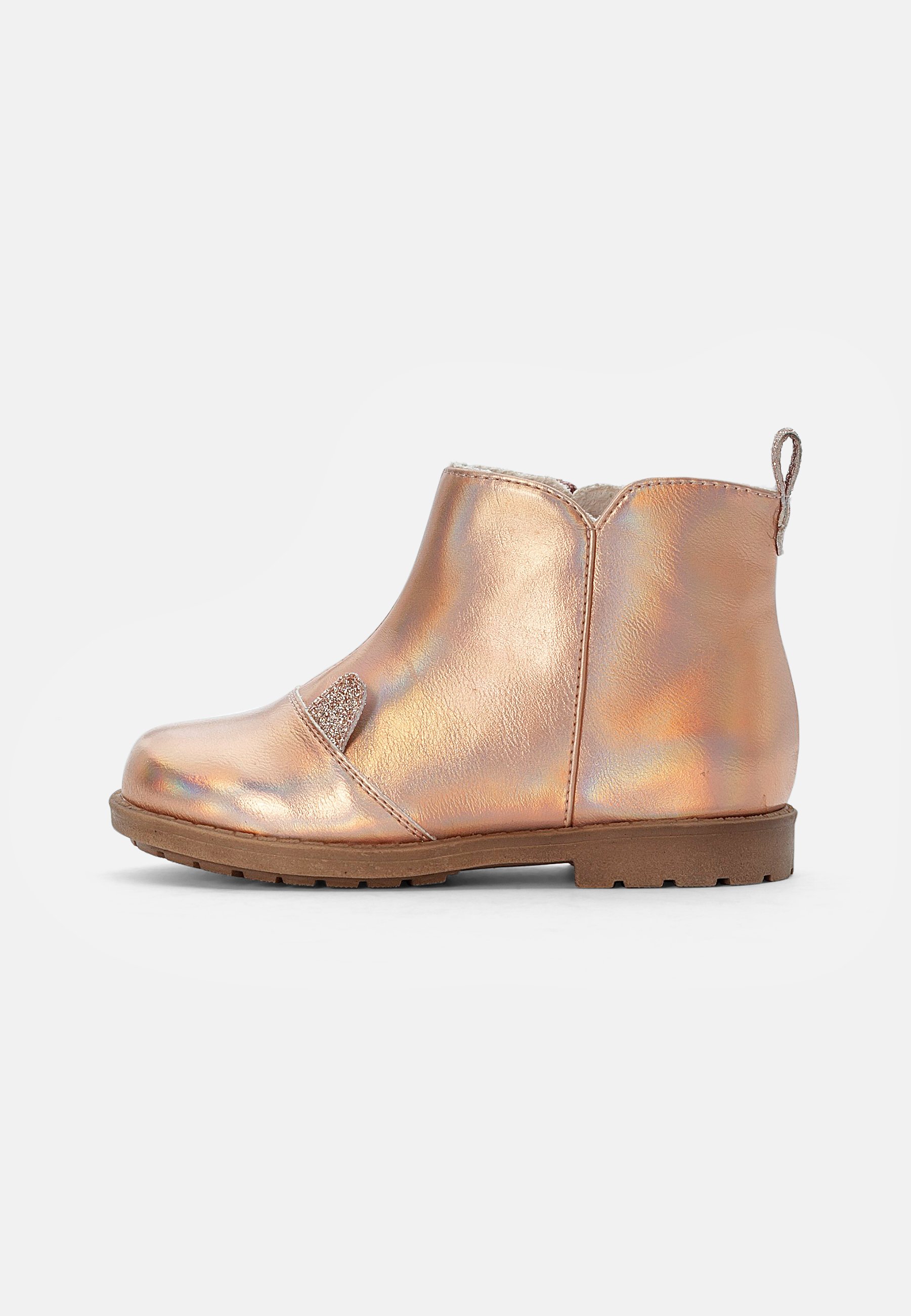 rose gold ankle booties