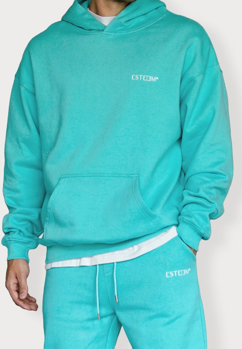 ESTEEM Mikina s kapucí - turquoise