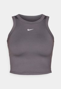 ONE FITTED CROP TANK - Top - thunder grey/white