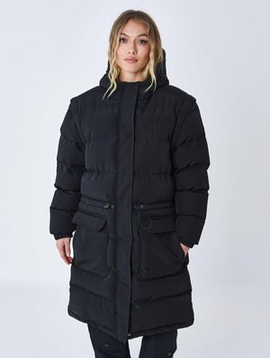 MATELASSÉ MANCHES AMOVIBLES - Vinterfrakke - noir