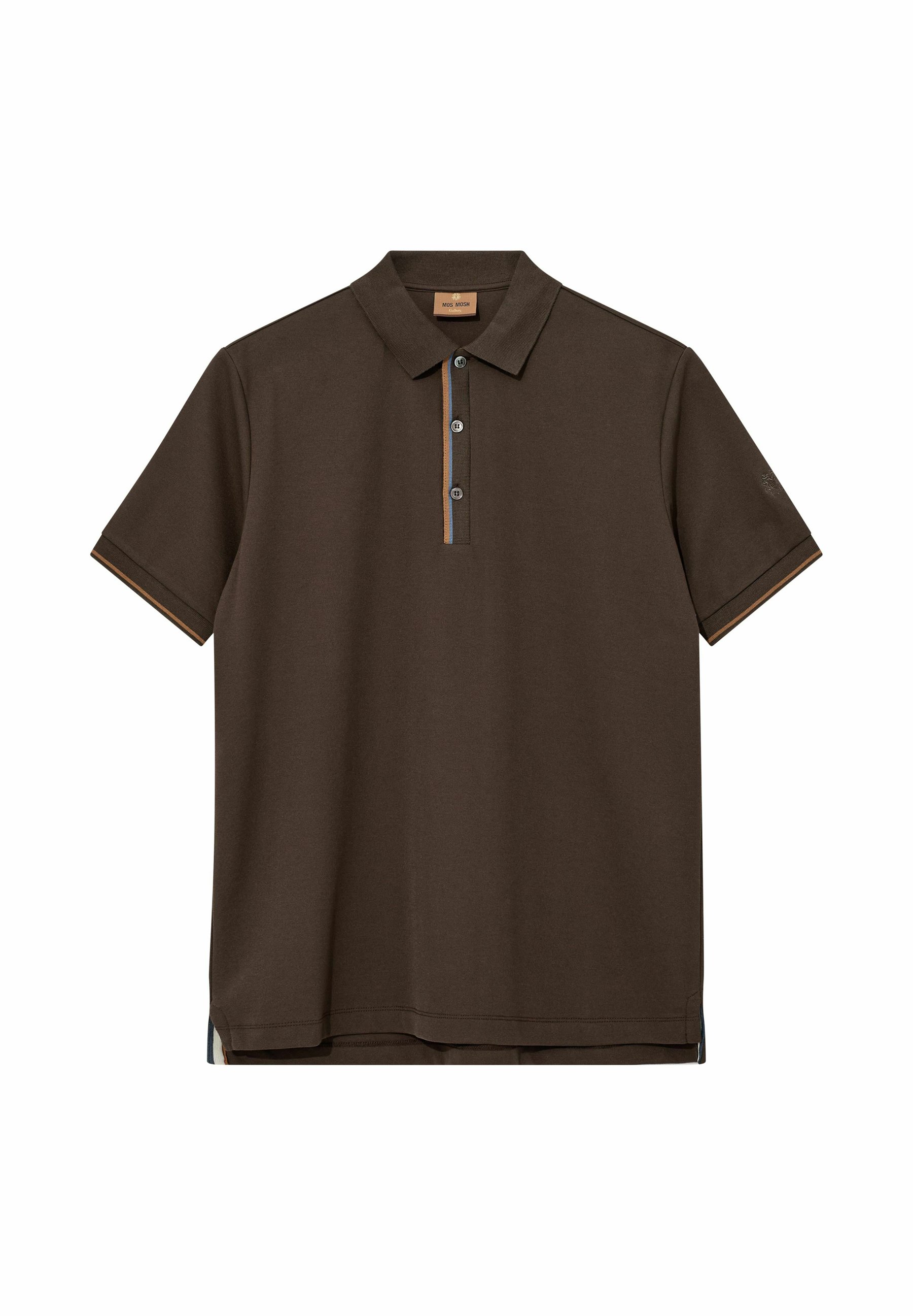 Mos Mosh Gallery HARVEY KURZARM - Polo shirt - chocolate brown