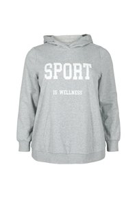 Active by Zizzi Sweat à capuche - light grey