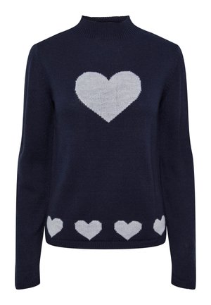 Pieces, PCFIRA CHRISTMAS GLITTER - Jersey de punto - navy