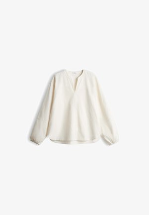 OPUS, LOOSE FIT TUNIC SHAPE - Blouse - soft cream