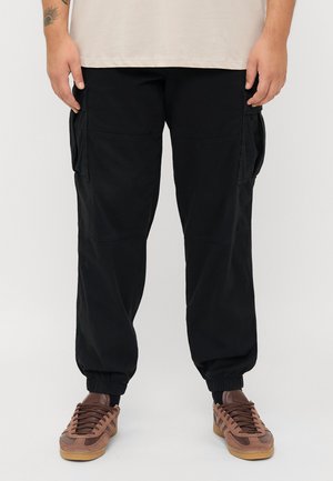 JPSTKANE JJJONNIE CUFFED - Pantalon cargo - black