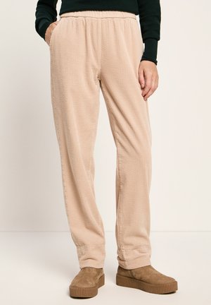 KORD MIT GUMMIZUG - Stoffhose - nude