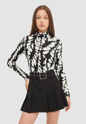 INSIDE TABLILLAS - Falda acampanada - black