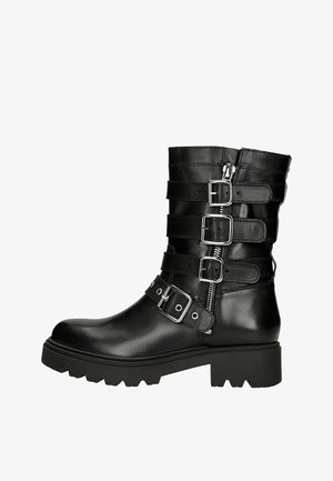 Kovbojské/motorkářské kotníkové boty - black