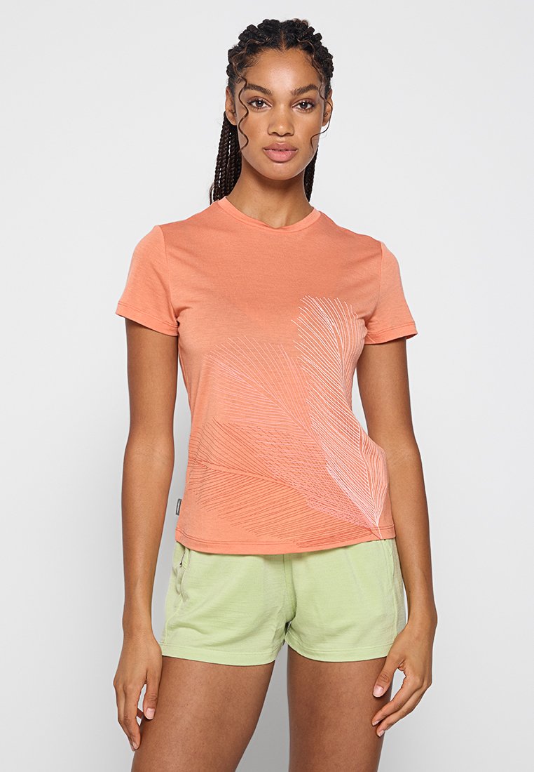 Icebreaker T-shirt print abrikoos Icebreaker T-shirt print abrikoos