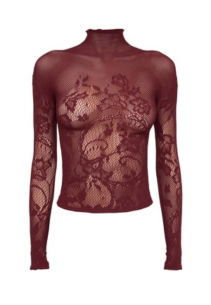 Calzedonia, LIBERTY FLORAL FISHNET - Blouse - burgundy