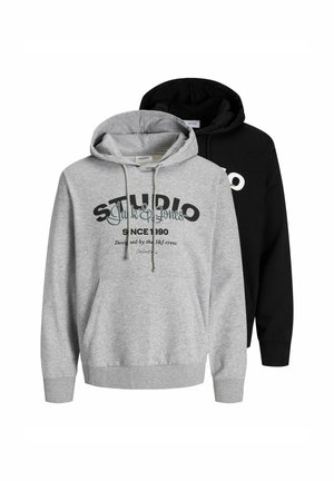 2ER-PACK - Pulover s kapuco - light grey melange
