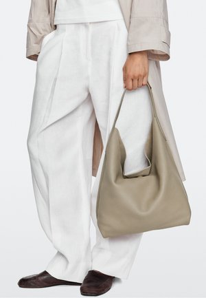 Massimo Dutti, MEDIUM NAPPA LEATHER SHOULDER BAG - Handbag - mottled brown