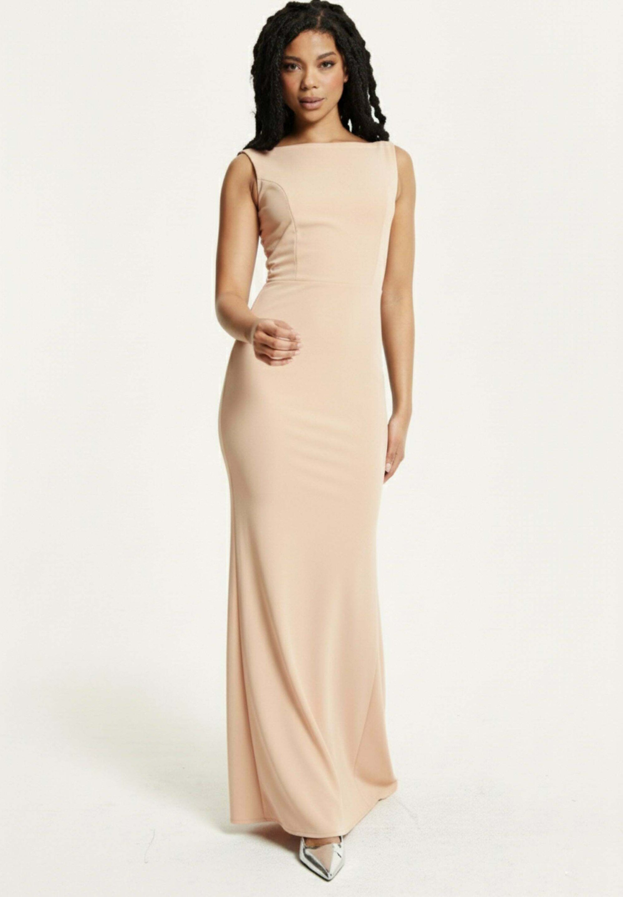 strapless open back dress Lea Tweed Sleeveless Mini Dress - Baby Pink