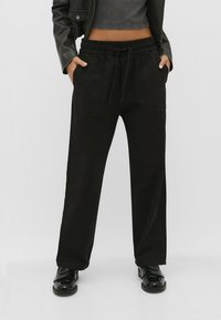 Stradivarius Broek - black