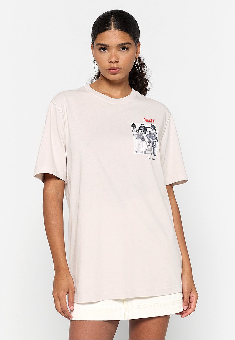 Diesel T-shirt print beige