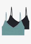2 PACK - Bustier - black/green