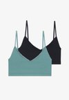 2 PACK - Bustier - black/green