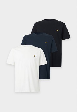 Lyle & Scott, LIGHTWEIGHT PLAIN 3 PACK - Camiseta básica - saddle/ white out/ carbon