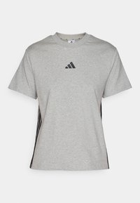 Print T-shirt - medium grey heather/black