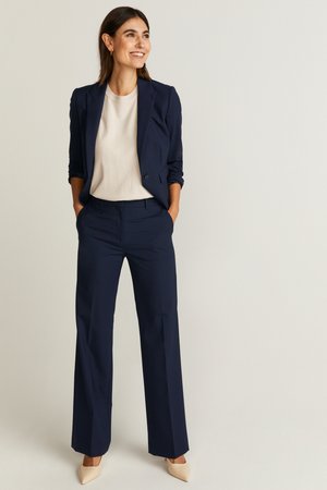 KAREN PREMIUM STRAIGHT FIT - Pantalon classique - navy