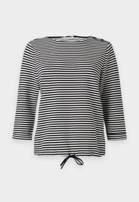 STRUCTURED - Långärmad tröja - offwhite/navy