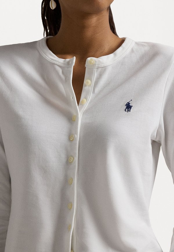 STRETCH MESH COTTON CREWNECK CARDIGAN  - Cardigan2