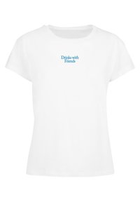DRINKS WITH FRIENDS - T-shirt con stampa - white