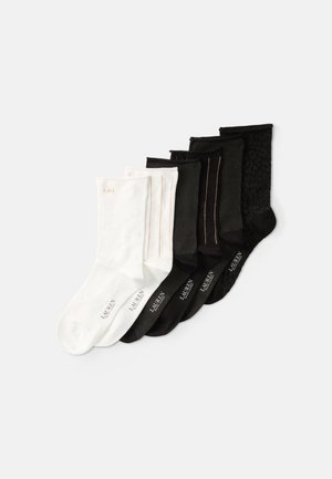 CREW SOCK 6 PACK - Ponožky - black/ivory/gold-coloured