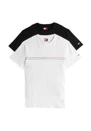 Tommy Jeans ENTRY 2 PACK - Trükipildiga T-särk - ecru/black
