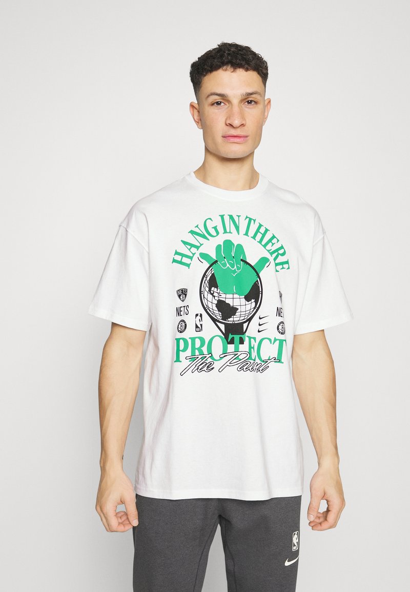 Nike Performance NBA BROOKLYN NETS TEE Club wear white Zalando.ie