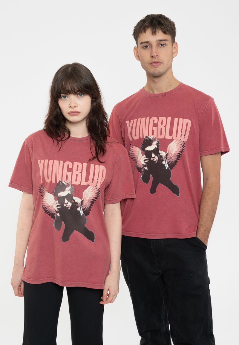 Paradiso Clothing YUNGBLUD WINGS LOGO SNOW WASH - Print T-shirt - red