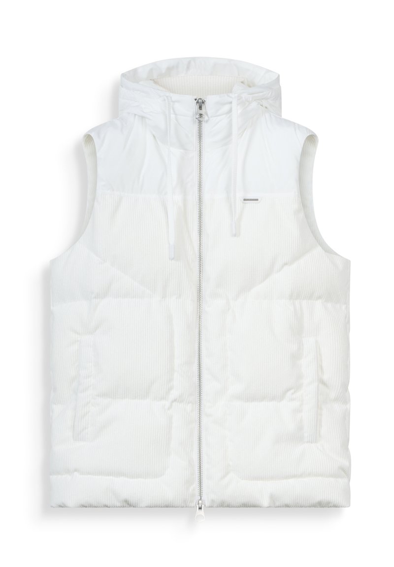 Antony Morato REGULAR FIT AND TECHNO AS CONTRAST WITH SORONA AND LOGO - Bodywarmer - white