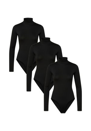BASIC MAX MIT STEHKRAGEN 3ER PACK - Body - black