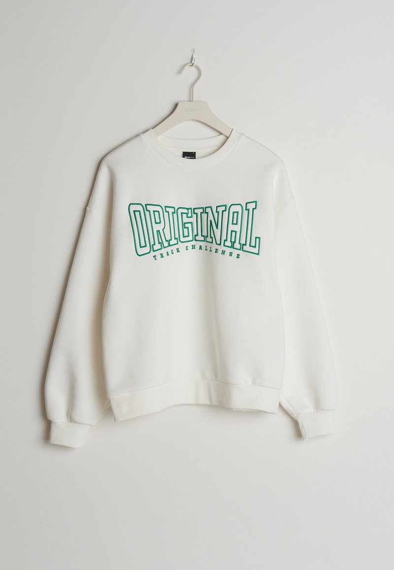 Gina Tricot RILEY SWEATER - Sweatshirt - off white/off-white - Zalando.co.uk