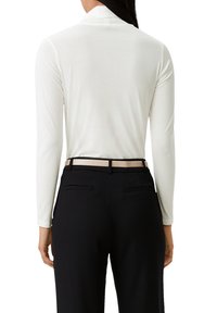 comma Langarmshirt - weiß