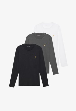 3 PACK - Camisola de manga comprida - true black /bright white /forged iron