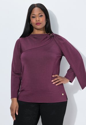 DRAPED DETAIL LONG SLEEVE  - Collegepaita - berry