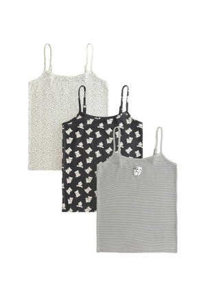 REGULAR FIT - STRAPPY PRINTED 3 PACK - Bluză de corp - panda stripe