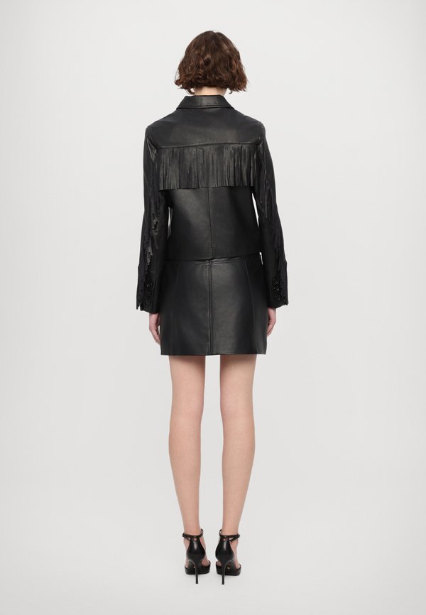 FRINGED JACKET - Leather jacket3