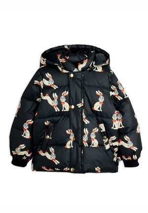 Mini Rodini, RABBIT HOODED PUFFER UNISEX - Vinterjakker - black
