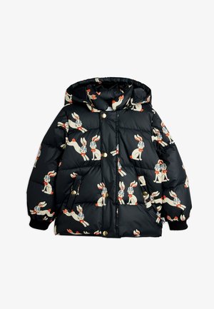 Mini Rodini, RABBIT HOODED PUFFER UNISEX - Χειμωνιάτικο μπουφάν - black