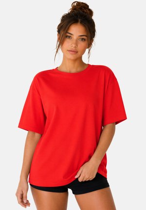 Reichstadt, REICHSTADT SHOULDER DROP DAMEN T-SHIRT 25RSW071 - Camiseta básica - red