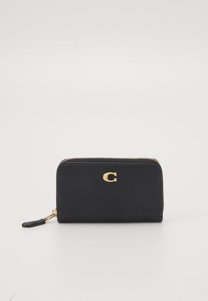 COACH ESSENTIAL SMALL ZIP AROUND CARD CASE - Portefeuille - black
