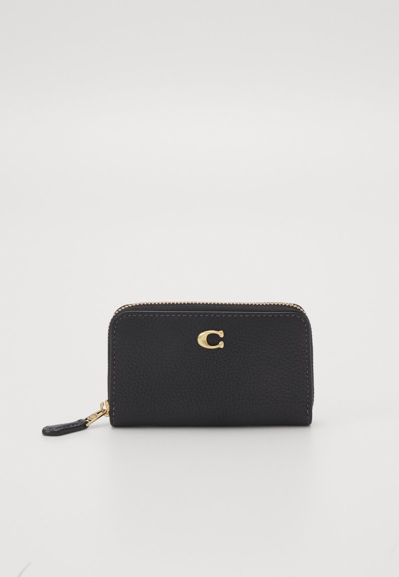 COACH ESSENTIAL SMALL ZIP AROUND CARD CASE - Geldbörse - black