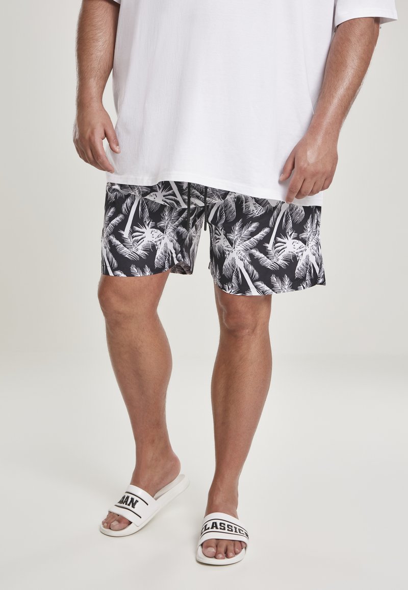 Urban Classics PATTERN - Fürdőnadrág - palm/white